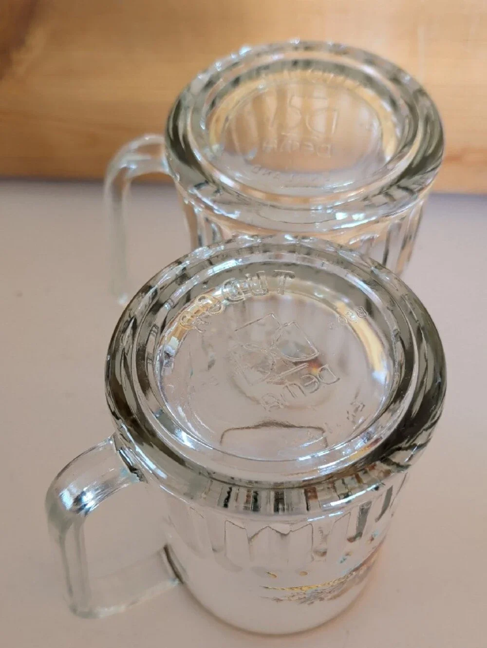 2 VTG. Tudor Dema ,   Pheasant Glass Beer Mugs. England🌟🌟🌟